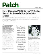 Click for pdf: New Canaan PD Sets Up Website, Email In Search For Jennifer Dulos