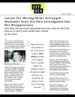Click for pdf: Lawyer For Missing Mom's Estranged Husband's Touts His Own Investigation Into Her Disappearance