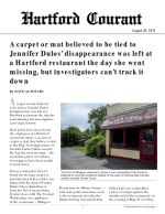 Click for pdf: A carpet or mat believed to be tied to Jennifer Dulos’ disappearance was left at a Hartford restaurant the day she went missing, but investigators can’t track it down