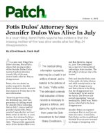 Click for pdf: Fotis Dulos' Attorney Says Jennifer Dulos Was Alive In July