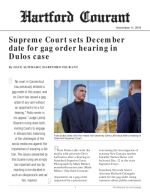 Click for pdf: Supreme Court sets December date for gag order hearing in Dulos case