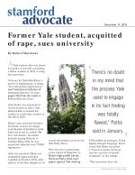 Click for pdf: Former Yale student, acquitted of rape, sues university