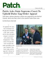 Click for pdf: Pattis Asks State Supreme Court To Uphold Dulos Gag Order Appeal