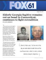 Click for pdf: Elderly Georgia fugitive remains out on bond in Connecticut, continues to fight extradition