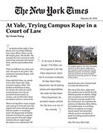 Click for pdf: At Yale, Trying Campus Rape in a Court of Law