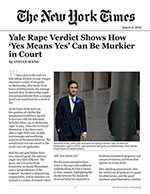 Click for pdf: Yale Rape Verdict Shows How ‘Yes Means Yes’ Can Be Murkier in Court