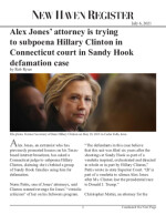Click for pdf: Alex Jones' attorney is trying to subpoena Hillary Clinton in Connecticut court in Sandy Hook defamation case