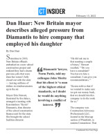 Click for pdf: New Britain mayor describes alleged pressure from Diamantis to hire company that employed his daughter