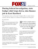 Click for pdf: During federal investigation, state budget chief steps down, take finance job in East Hartford