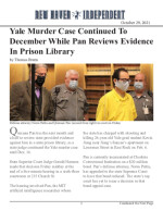 Click for pdf: Yale Murder Case Continued To December While Pan Reviews Evidence In Prison Library