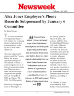 Click for pdf: Alex Jones Employee's Phone Records Subpoenaed by January 6 Committee