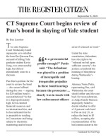 Click for pdf: CT Supreme Court begins review of Pan's bond in slaying of Yale student