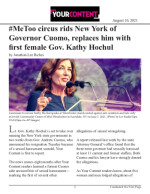 Click for pdf: #MeToo circus rids New York of Governor Cuomo, replaces him with first female Gov. Kathy Hochul